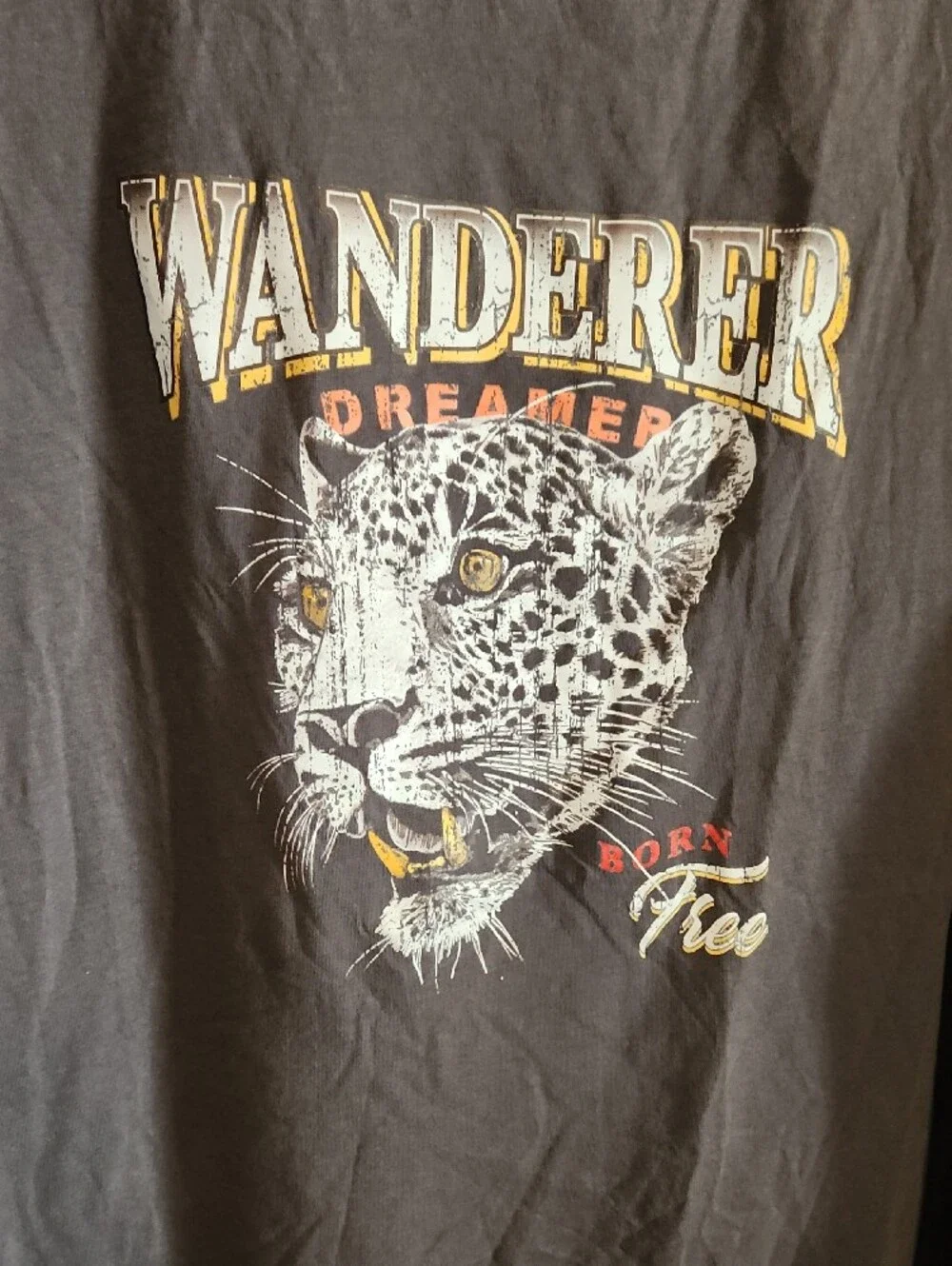 Wanderer Dreamer Graphic Short Sleeve Tee - Charcoal FINAL PRICE
